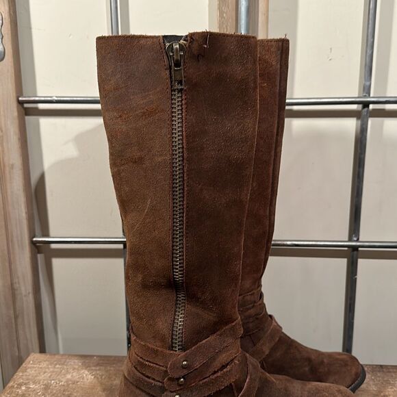 Suede and leather boot size 7 In good condition - Picture 3 of 7